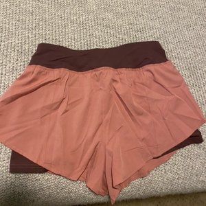 Women Running Shorts 2-in-1 with Pocket Wide Waist